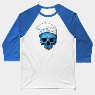 Smurf Skull Baseball T-Shirt